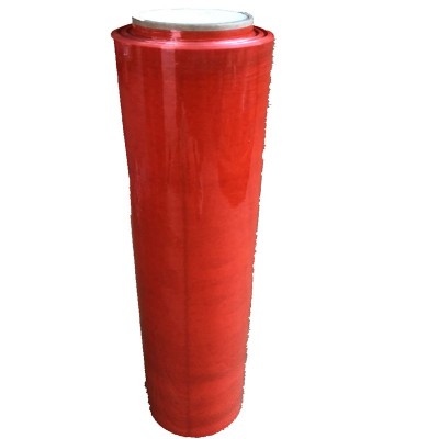 缠绕膜PE保护膜拉伸膜塑料薄膜包装膜工业保鲜50CM宽红色打包膜