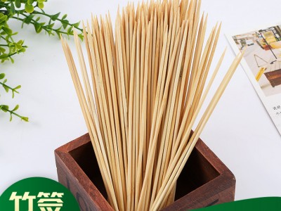 食品竹签 白皮铁炮串 竹签定制 厂家批发 规格尺寸齐全