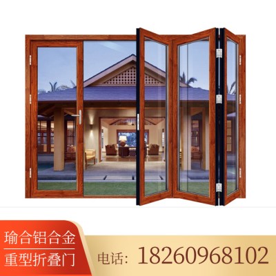 桂林重型折叠门窗 铝合金折叠门 卧室折叠门报价