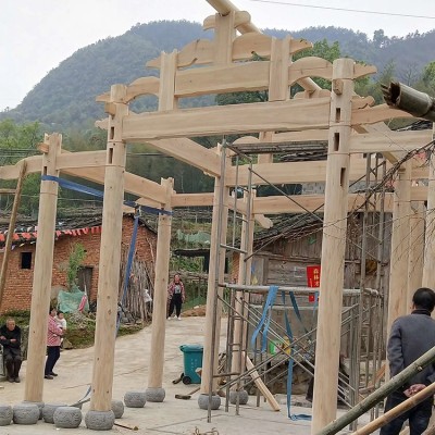广西木结构长廊 领景 防腐木木材 加工定制
