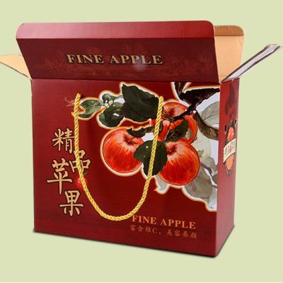 定制红富士包装纸箱 苹果包装盒苹果纸箱 水果箱 广西纸箱厂家