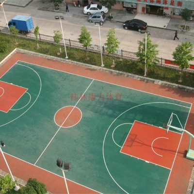 桂林硅PU塑胶球场价格 硅PU篮球场 厂家直销 专业施工团队