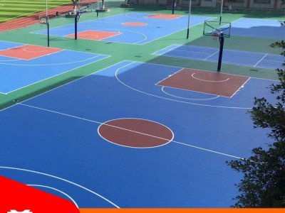 南宁篮球场定制 硅PU篮球场  环保篮球场价格 学校公园篮球场
