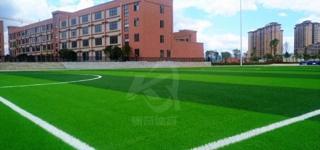 来宾武宣县城东小学 人造草坪足球场成功案例——康奇体育