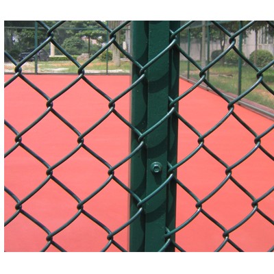 球场围网绿色勾花pvc包塑 体育场围栏网 篮球场围栏 厂家体育场护栏