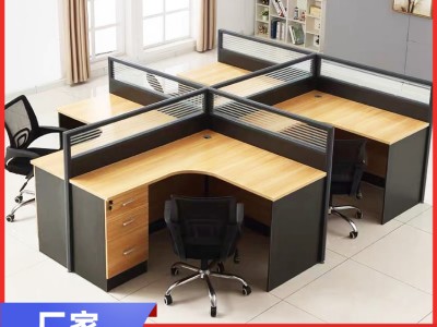 广西南宁现代办公家具批发 职员办公桌 4人组合办公桌 屏风隔断卡位 优质厂家直销