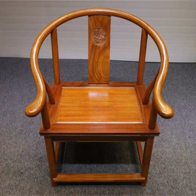 玉林实木圈椅价格 厂家直销新中式实木圈椅太师椅 非洲黄花梨椅子批发
