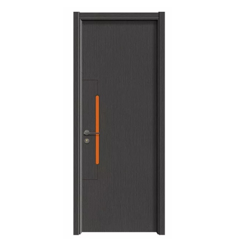 广西原木生态门批发 生态门价格 流金岁月橙色深灰木门 深灰色房间门款式