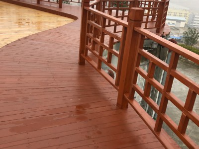广西桂林园林景观木地板 户外园林防腐木地板批发 樟子松地板安装