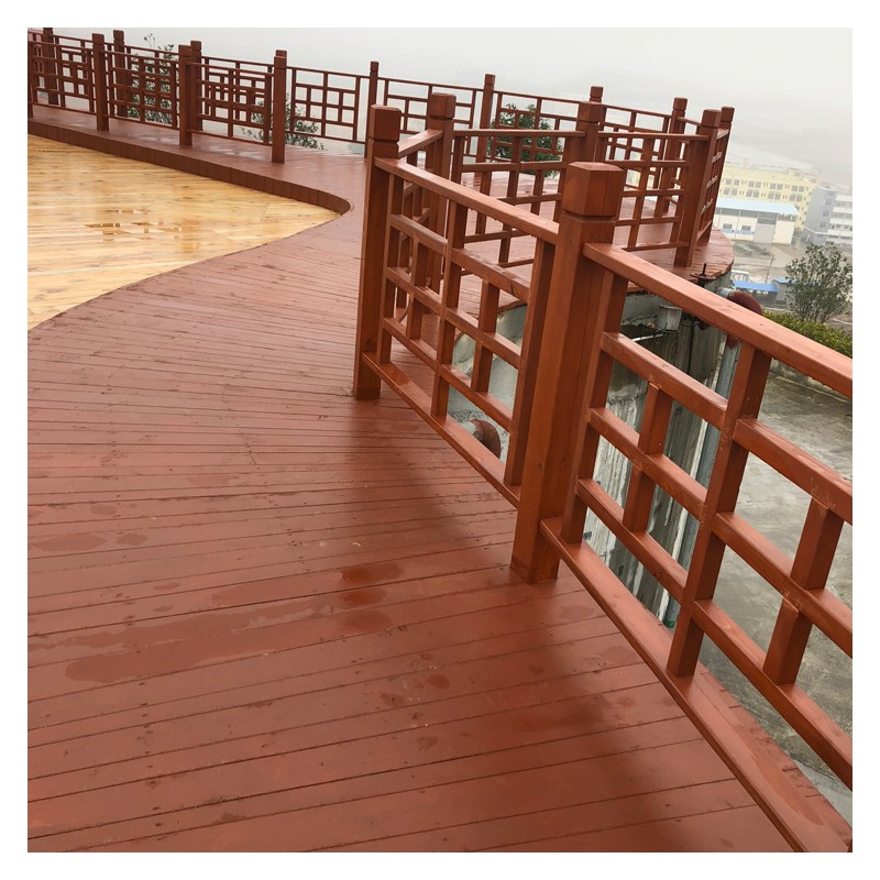 广西桂林园林景观木地板 户外园林防腐木地板批发 樟子松地板安装