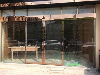 贵港自动玻璃感应门厂家 无框玻璃门 专业制作