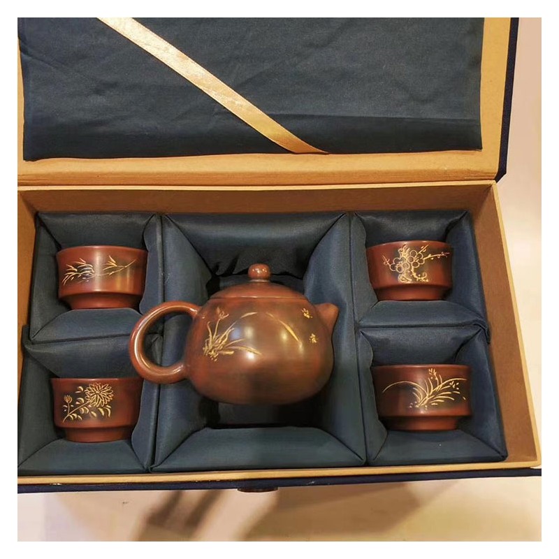 广西特产坭兴陶茶壶礼品套装 紫砂茶器 自产自销 礼盒包装