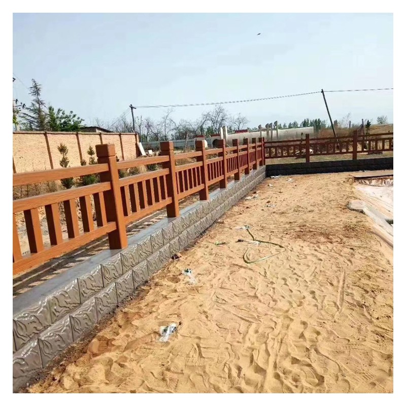 柳州水泥工艺仿木栏杆定制 仿木栏杆厂家