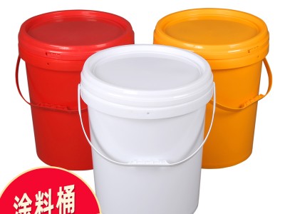 柳州18L涂料桶批发 18升液体肥塑料桶价格 18升液体肥塑料桶
