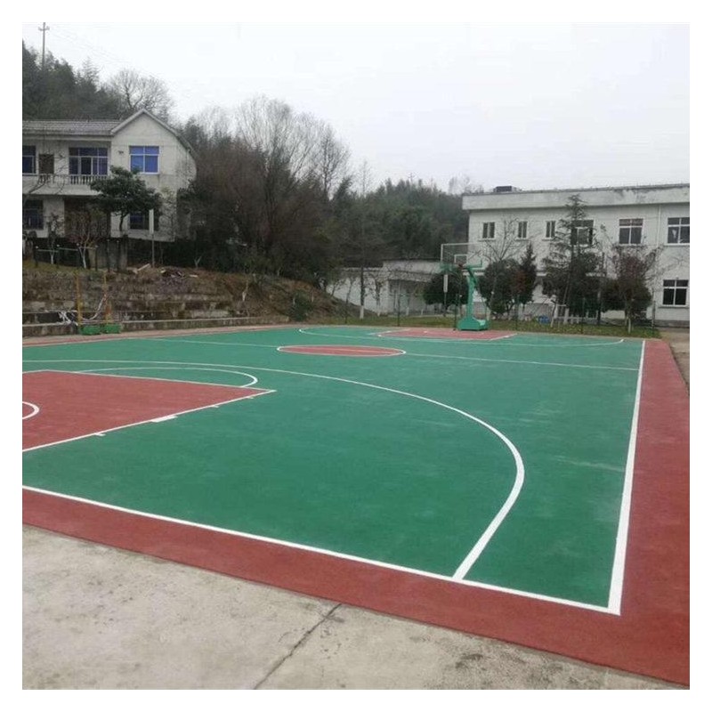 柳州塑胶篮球场 篮球场地坪施工 篮球场橡胶地面施工