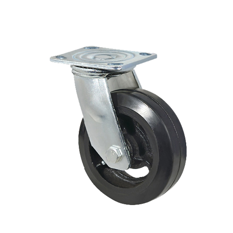 北苏脚轮 重型铁芯橡胶脚轮 承重万向轮 橡胶轮 静音脚轮