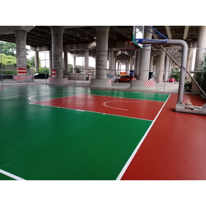 广西硅PU球场材料厂家 南宁硅PU篮球场地坪施工