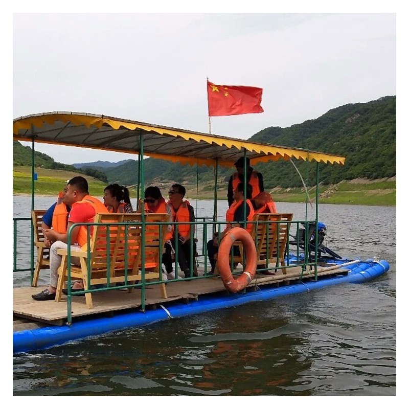 广西漂流塑料竹筏厂家 独木舟定制竹排 各种型号