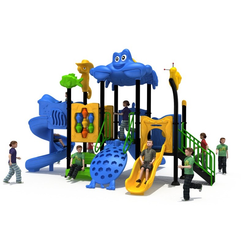 柳州游乐设备供应 室外儿童乐园玩具 大型塑料滑梯 幼儿园滑梯