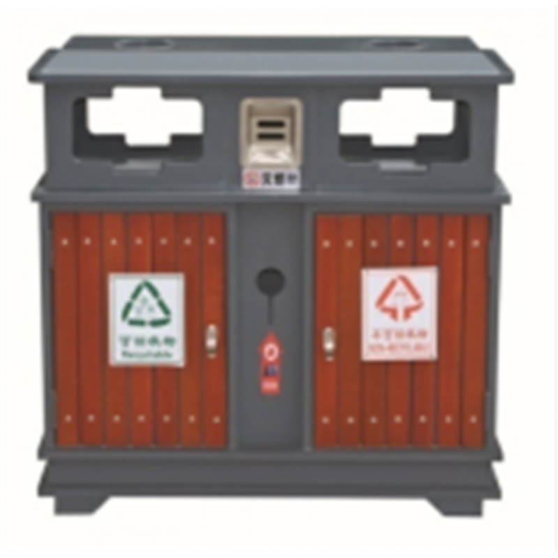 广西不锈钢分类垃圾桶 分类垃圾箱 楼道带盖环保多分类果皮箱