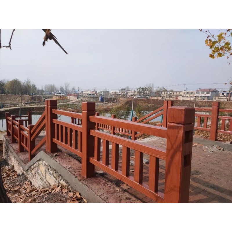 广西景区仿木护栏工混凝土仿木护栏定制 仿木栏杆