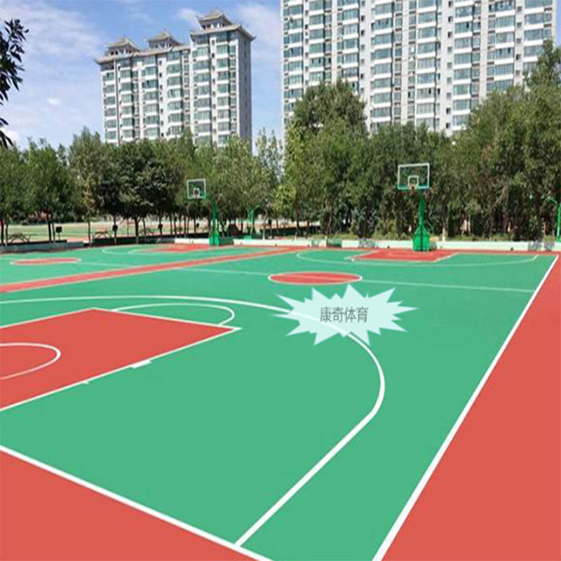 硅PU工地塑胶篮球场造价人造草足球场拼装地板报价厂家