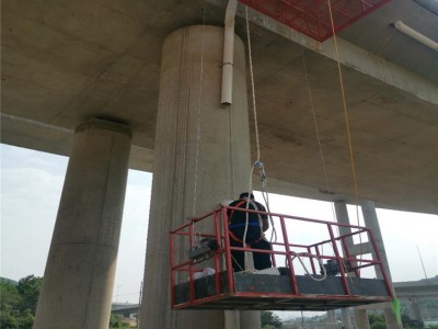桥梁排水管安装车供应商 桥梁落水管安装吊篮