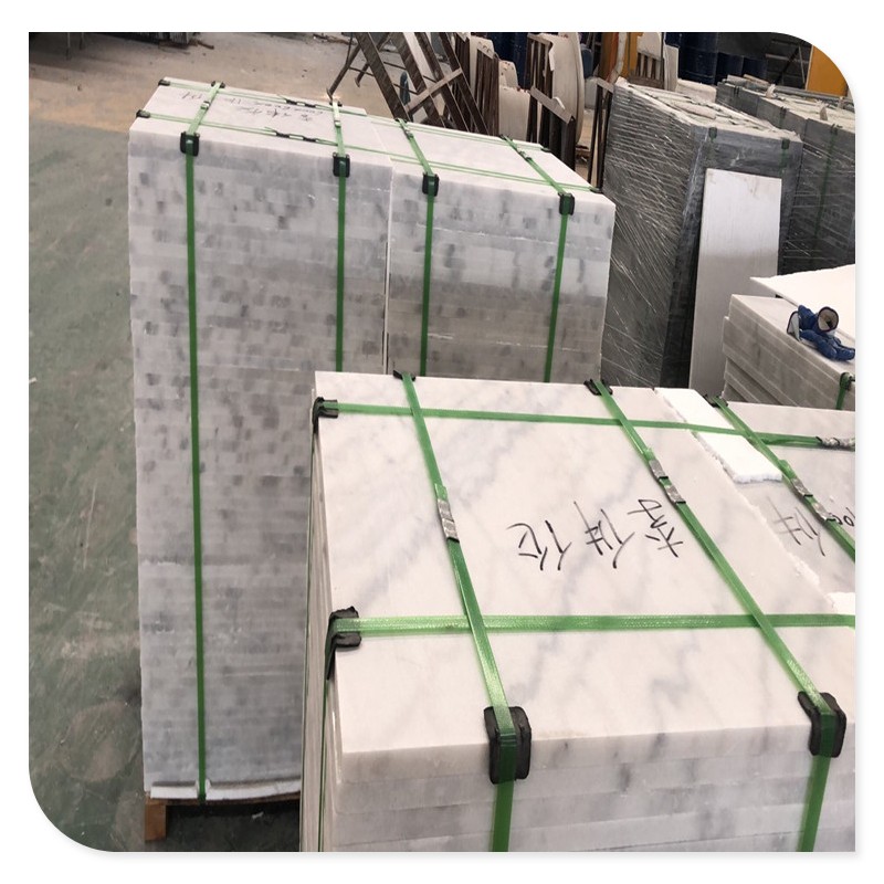 广西白大理石工程板优质现货 可供阳台地砖铺设