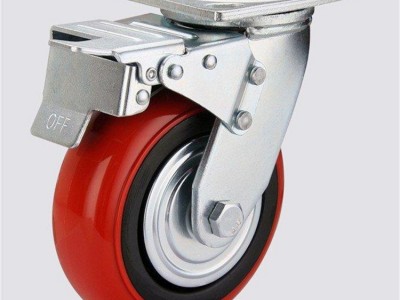 广西脚轮批发 4寸5寸6寸8寸万向轮 超重型聚氨酯脚轮铁芯PU轮