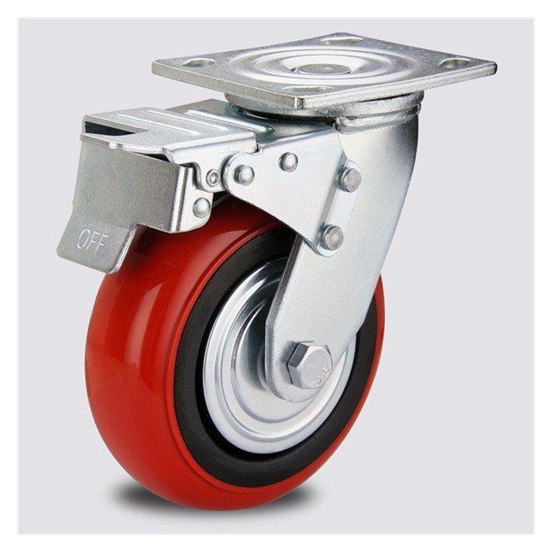 广西脚轮批发 4寸5寸6寸8寸万向轮 超重型聚氨酯脚轮铁芯PU轮