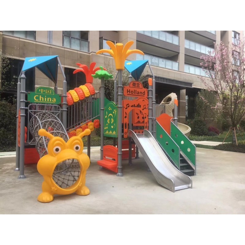 广西幼儿园玩具厂 卡通皮卡丘滑梯 厂家批发户外组合滑梯