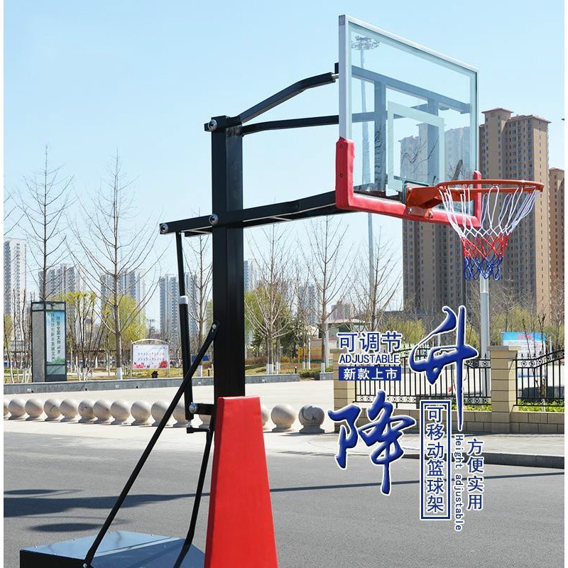 广西户外成人可升降篮球架   青少年比赛训练篮球架  玉峰体育