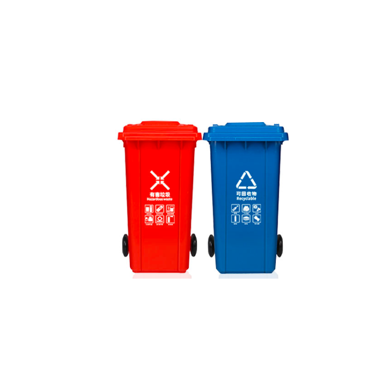 广西专业垃圾桶厂家供应 120升240升垃圾桶 街道分类垃圾桶塑料