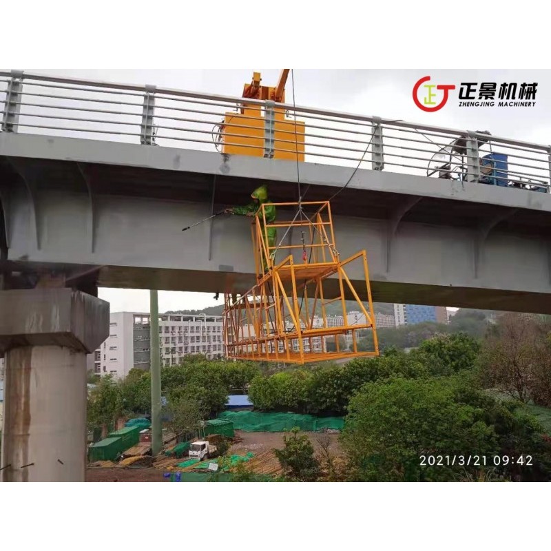 高速路桥底检修吊篮 高速公路检修施工车 12米梁底高空吊篮