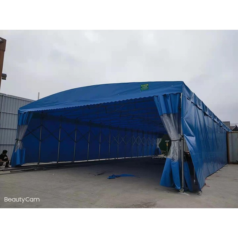防雨移动推拉蓬户外折叠遮雨棚大型棚子收缩遮阳棚活动伸缩式帐篷