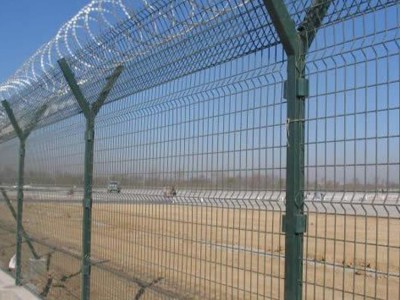 广西机场护栏网 铁路机场防护网 双边机场防护网