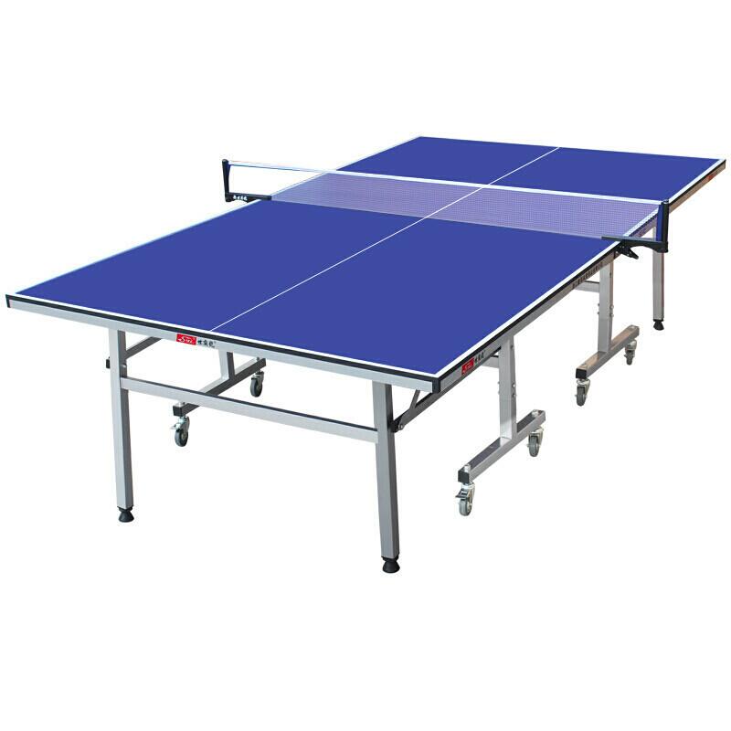 广西乒乓球台销售  标准可折叠乒乓球桌子带轮球台 可贴牌乒乓球桌 室内家用乒乓球台