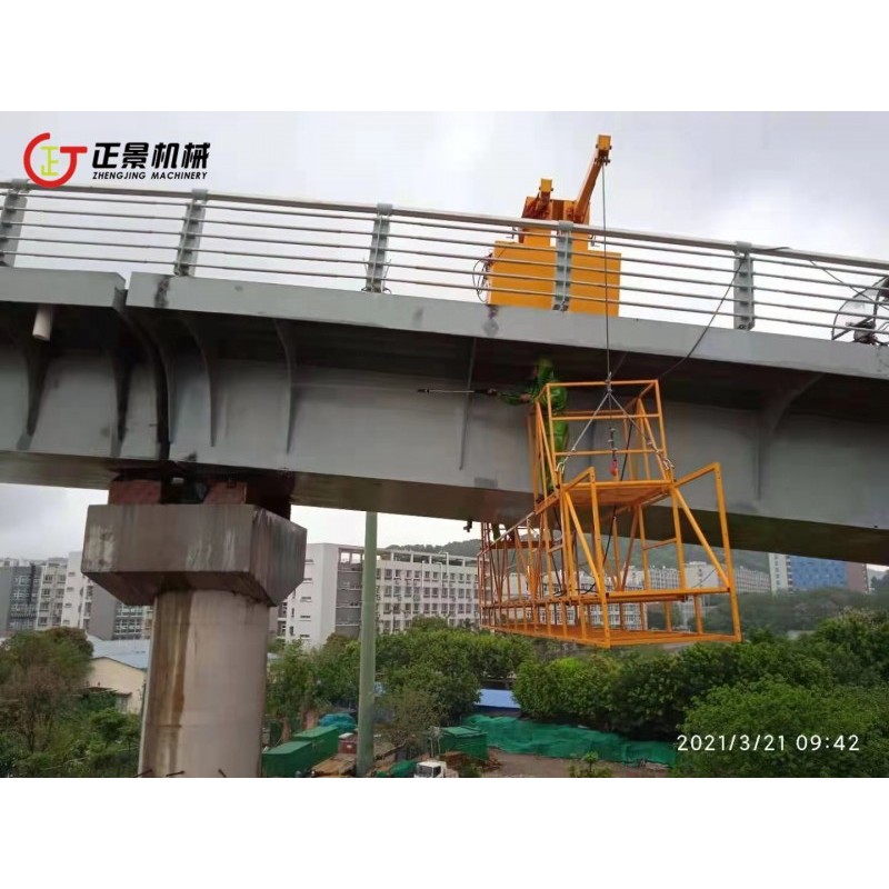 桥梁吊篮 桥梁涂装施工设备 贵州16米高空作业吊篮 桥梁维修专用吊篮轻松过电杆
