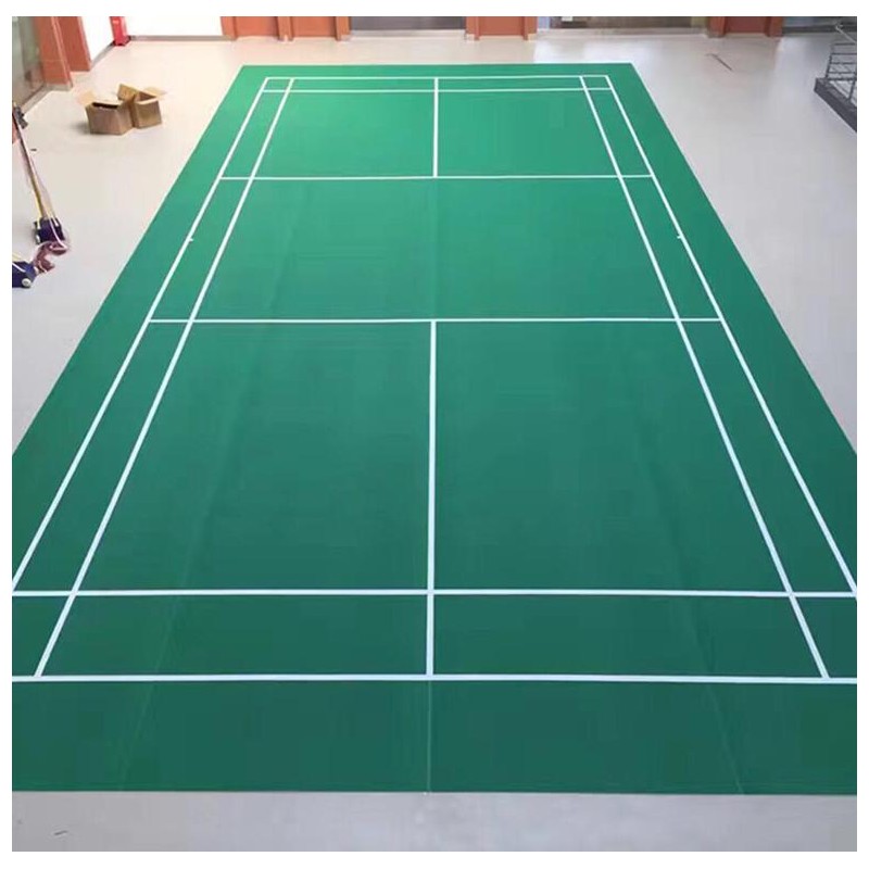广西PVC塑胶运动地板   室内羽毛球场健身房地胶垫  弹性篮球场地胶乒乓球