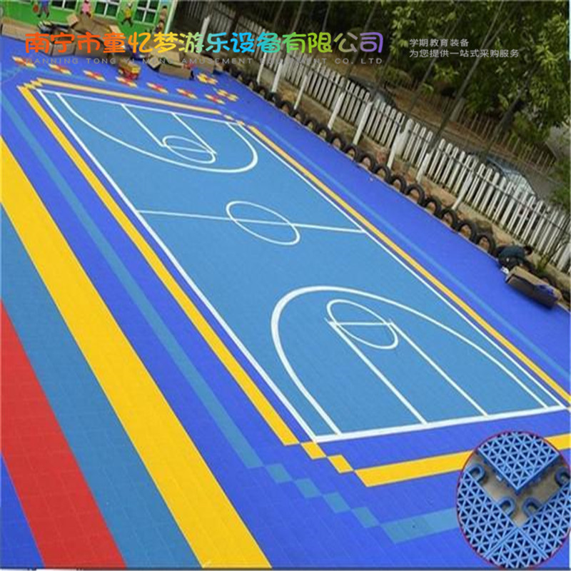 学校悬浮地板批发 幼儿园户外软悬浮式拼装地板设施