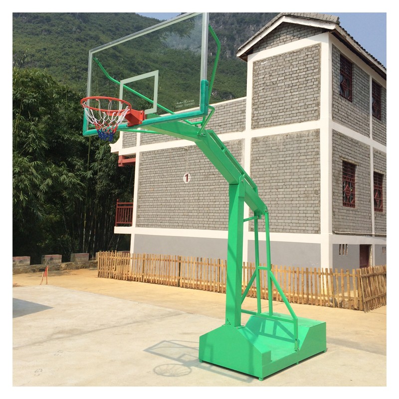 桂林篮球架厂家直销 加厚移动式150A篮球架 标准升降篮球架