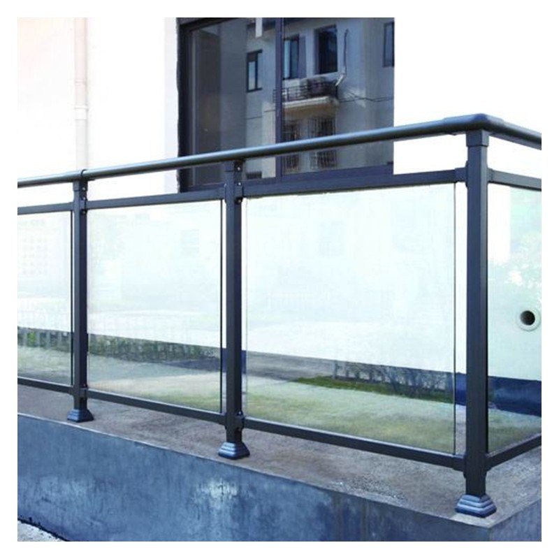 防城港阳台钢化玻璃别墅防护栏 阳台玻璃锌钢围栏 玻璃锌钢护栏厂家