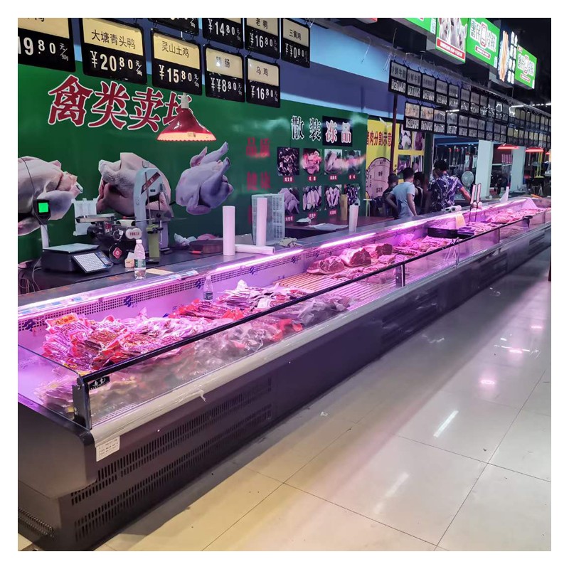 防城港超市鲜肉柜批发 节能保鲜 定制鲜肉柜批发 质量保证