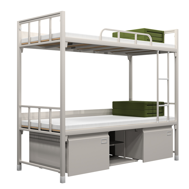 钢制双层床制式营具上下铺宿舍内务更衣柜学生铁架床铺