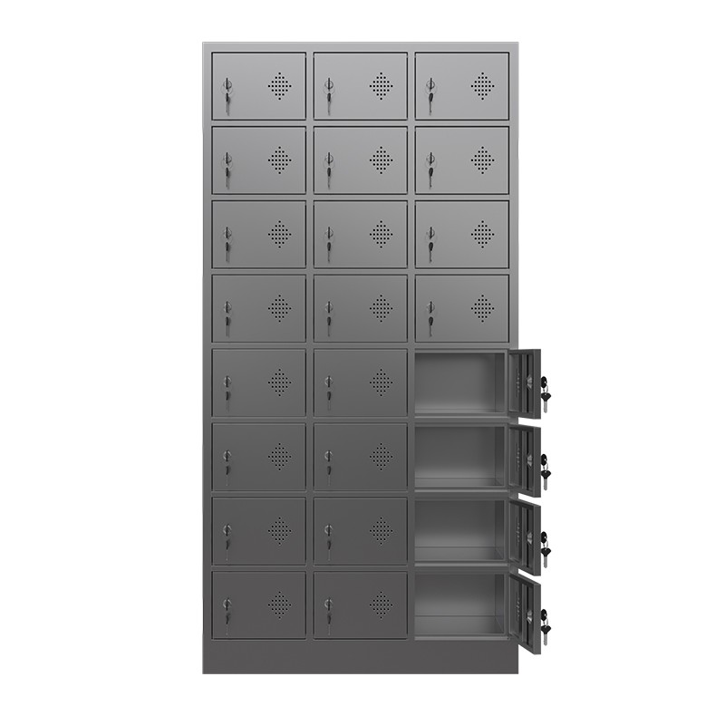 304不锈钢文件柜 广西不锈钢柜厂家 二十四门不锈钢储物柜