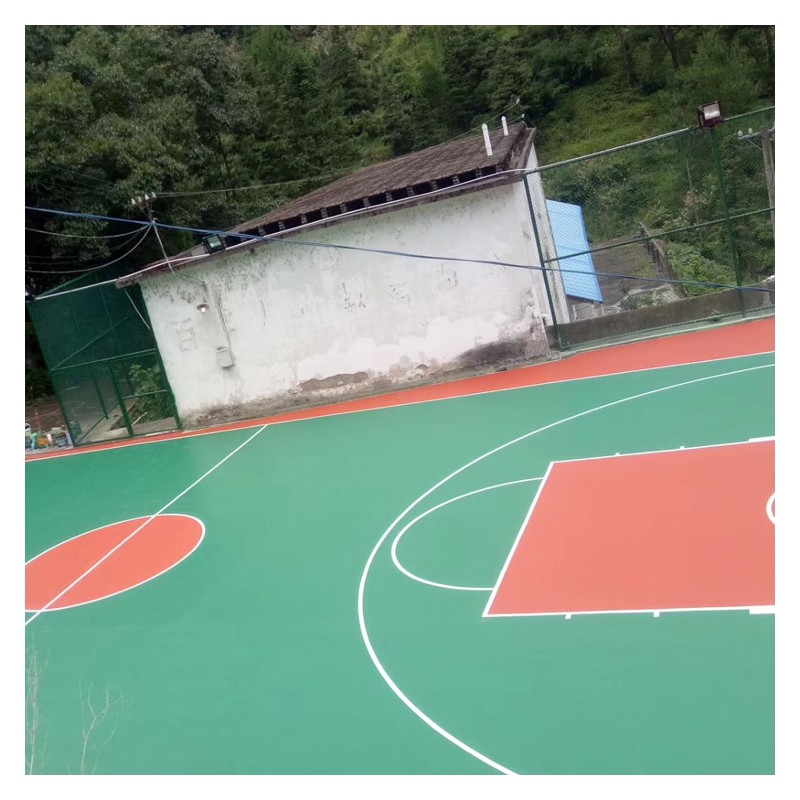 康力体育设施 桂林塑胶篮球场 塑胶场地测量施工