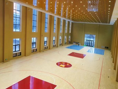柳州室内外运动地板厂家 PVC地胶 篮球场木纹PVC地胶