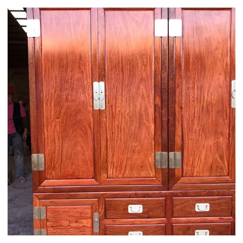 江苏红木家具厂家 缅甸花梨（大果紫檀）衣柜 红木衣柜