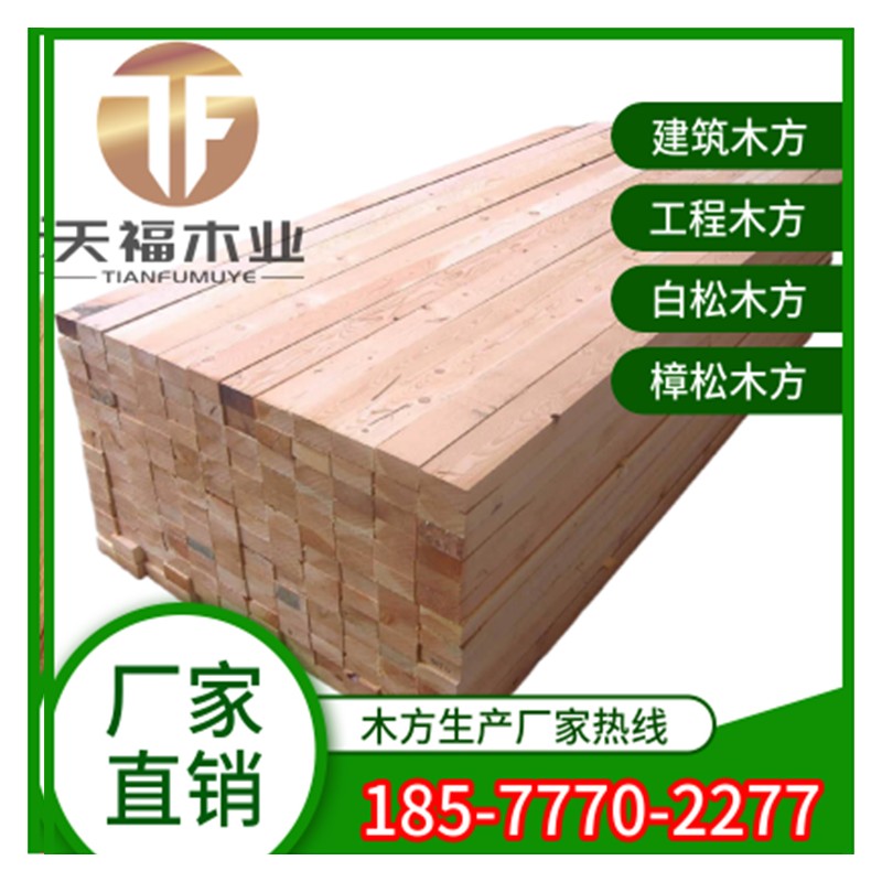 木材市场 建筑木方 工程工地 木方批发