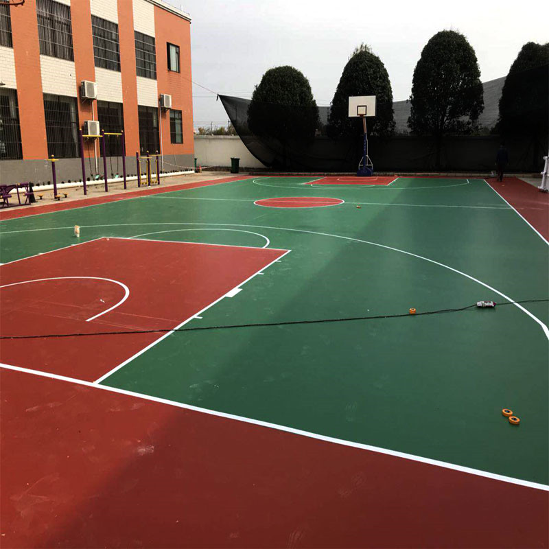 学校操场硅篮球场 南宁复合型塑胶篮球场 丙烯酸球场按需定制